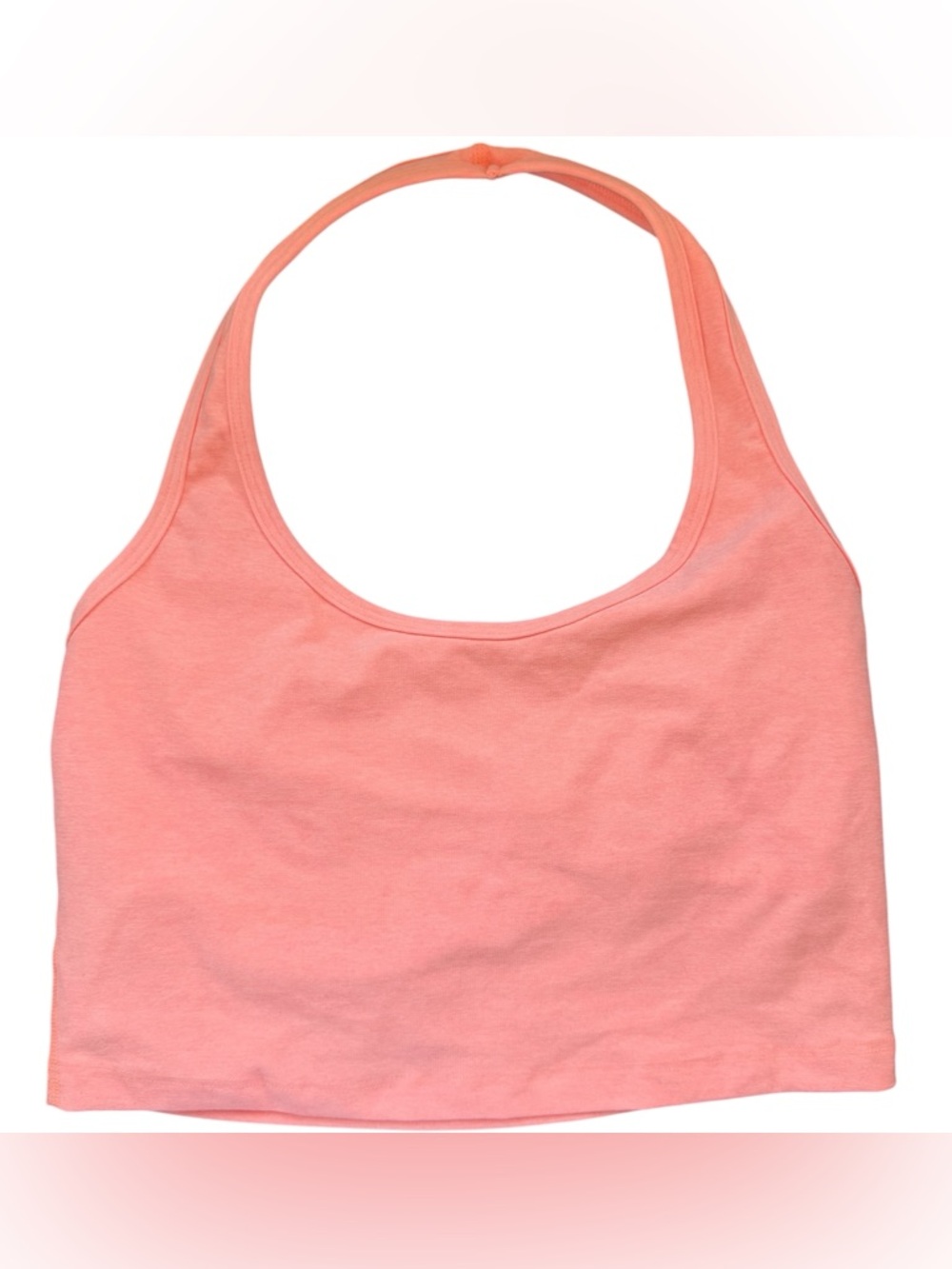 Beyond Yoga Peach Coral Ribbed Shelf Tank